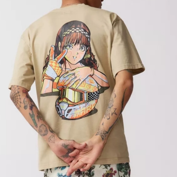 💥BUY 2 GET 1 FREE Market UO Exclusive On Any Sunday Tee Shirts, Size M & L, Tan - Picture 5 of 8